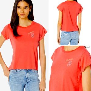 Wildfox-Namaste Embroidered Cotton Jersey N09 Tee-Sz S